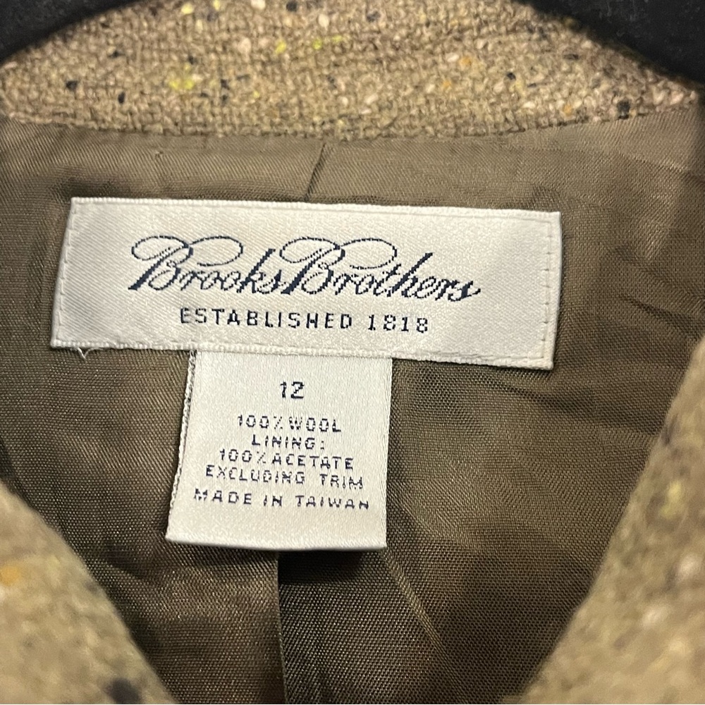 Brooks Brothers Green Wool Blazer Size 12 - Picture 5 of 9